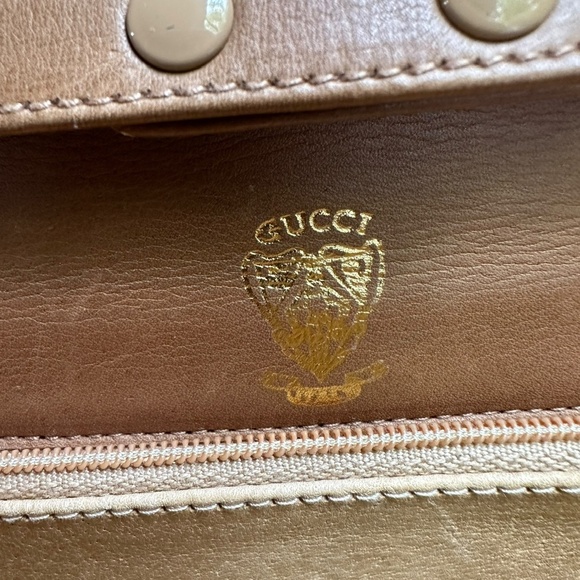 RARE Genuine Vintage GUCCI GG Logo Chain Shoulder Bag Clutch Bag Purse - Picture 10 of 16